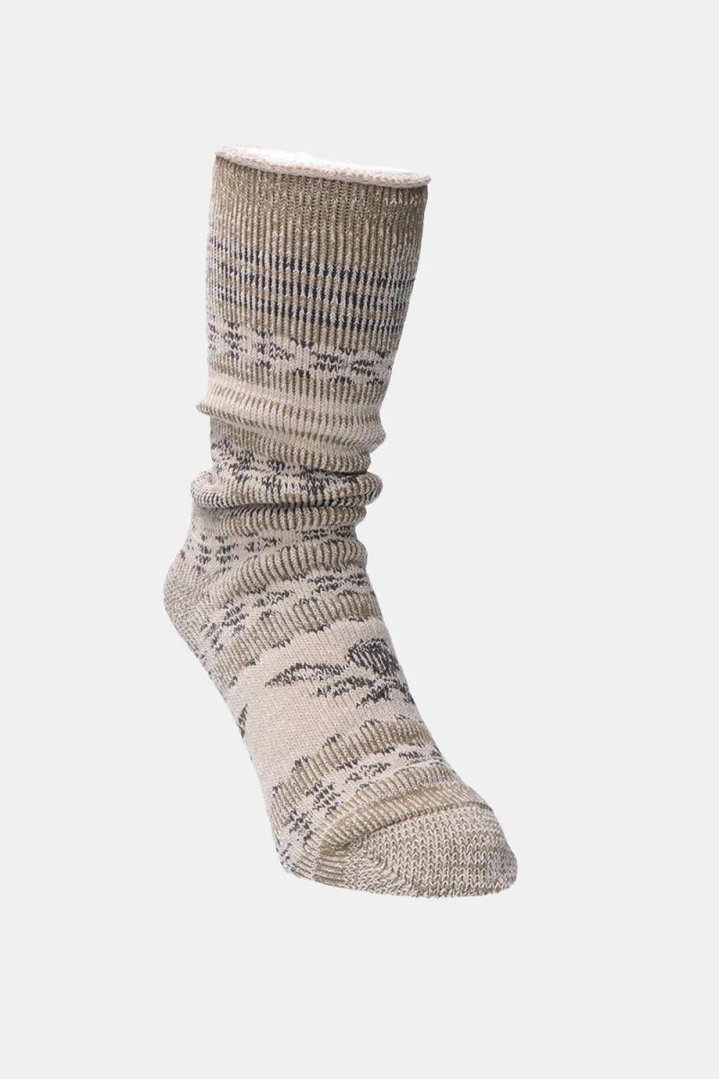 Kinari Recycled Cotton Natural Symbol Pattern Crew (Beige) - Image 3